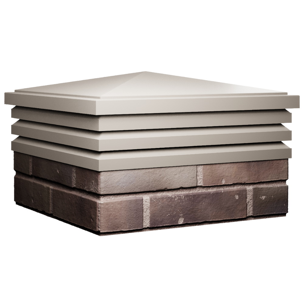 Колпак Zking Бона ХайТек Бежевый на столб 2х2 кирпича (513х513мм) в Алуште фото