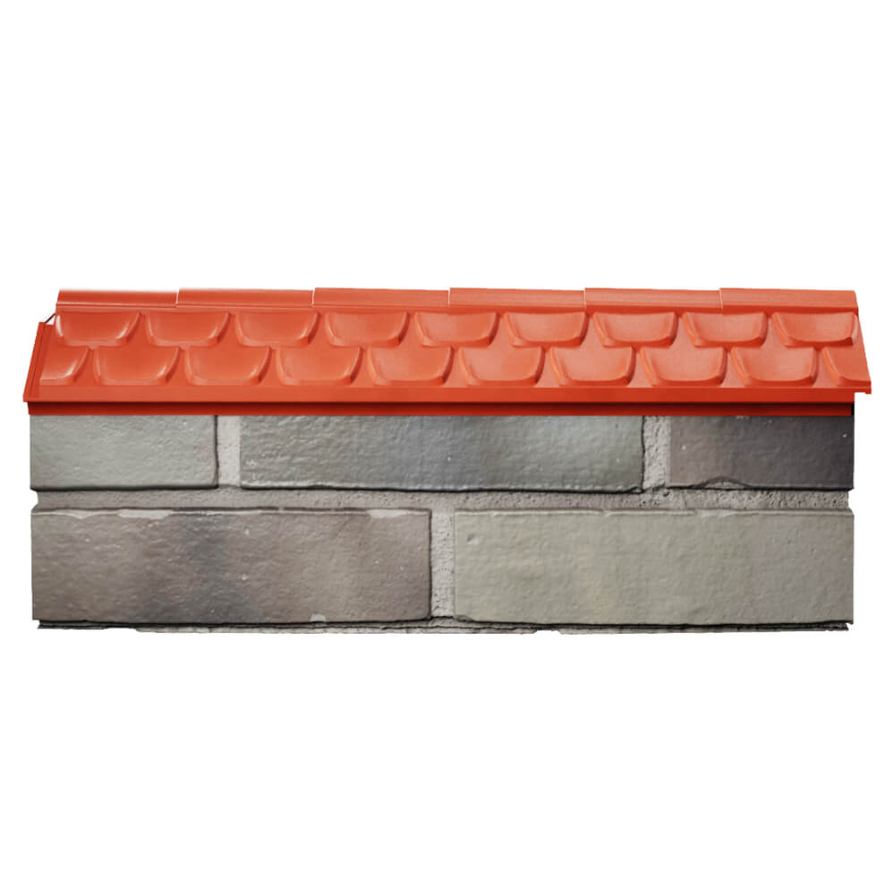 Парапет Zking Эльбрус Красный с посадкой на 0.5 кирпича (130мм) в Алуште фото