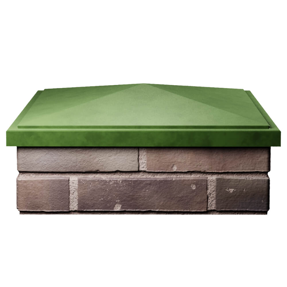 Колпак Zking БонаМоно Зеленый на столб 2х2 кирпича (515х515, 530х530мм) Алушта фото