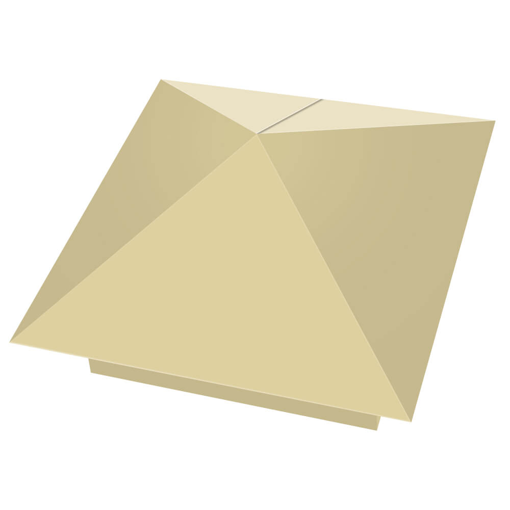 Колпак металлический 400х400мм RAL1014 Бежевый заборный Алушта фото