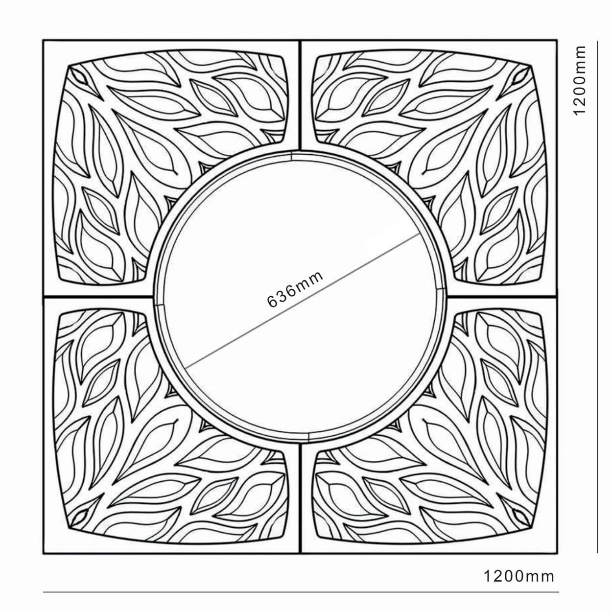 Приствольная решетка для дерева ZKING CRUST 1.2х1.2м Черная в Алуште фото