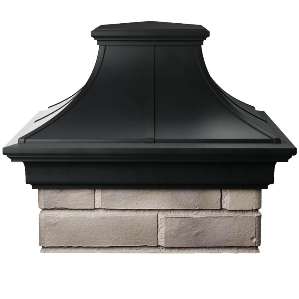 Колпак Zking Монблан Премиум Черный на столб 1.5х1.5 кирпича (385х385мм) Алушта фото