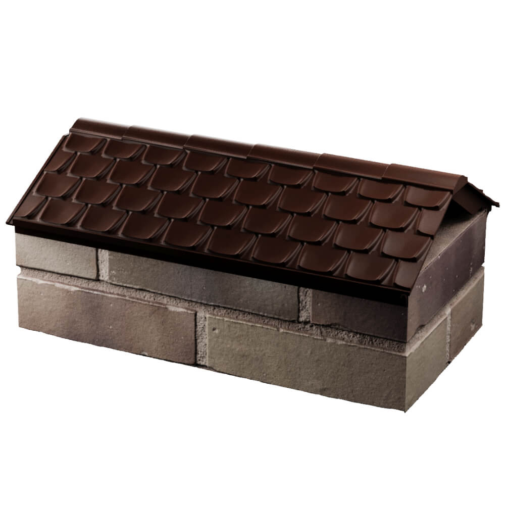 Парапет Zking Эльбрус Коричневый с посадкой на 1 кирпич (255мм) в Алуште фото