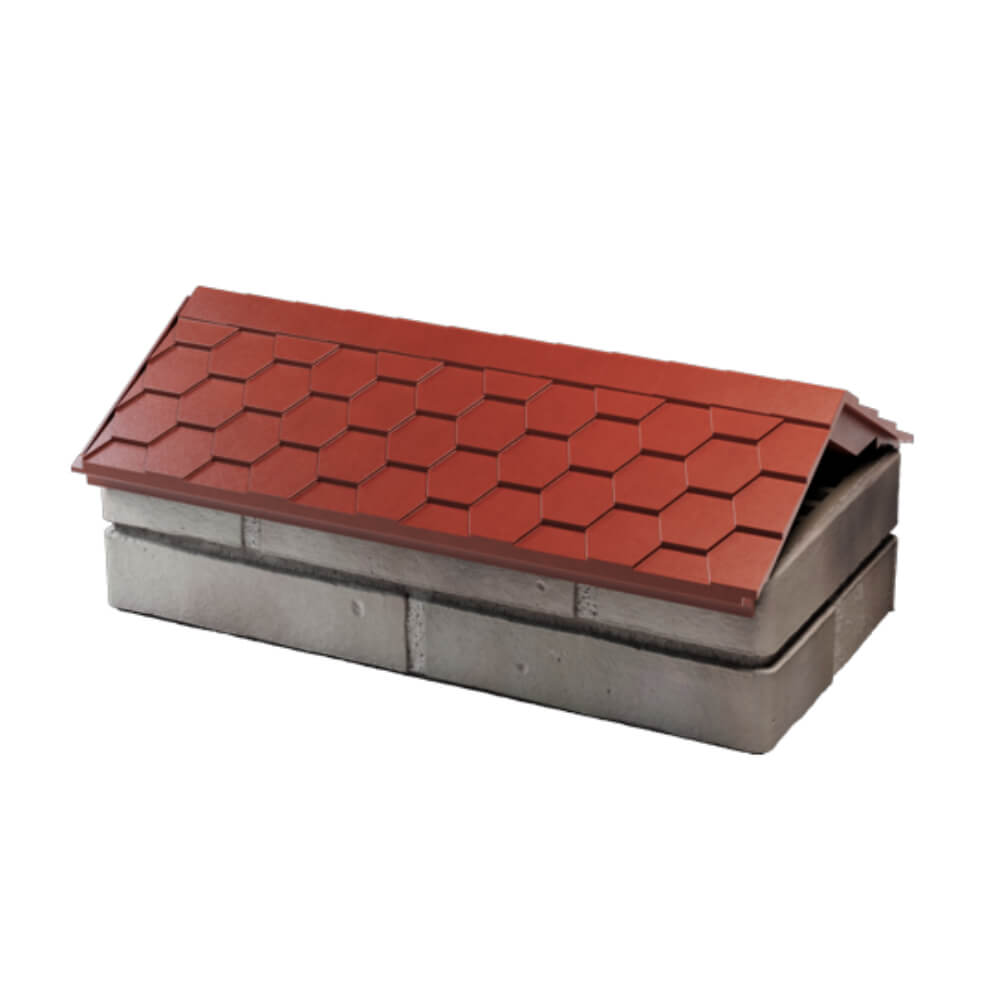 Парапет Zking Эверест Красный с посадкой на 1 кирпич (200/225/255мм) в Алуште фото