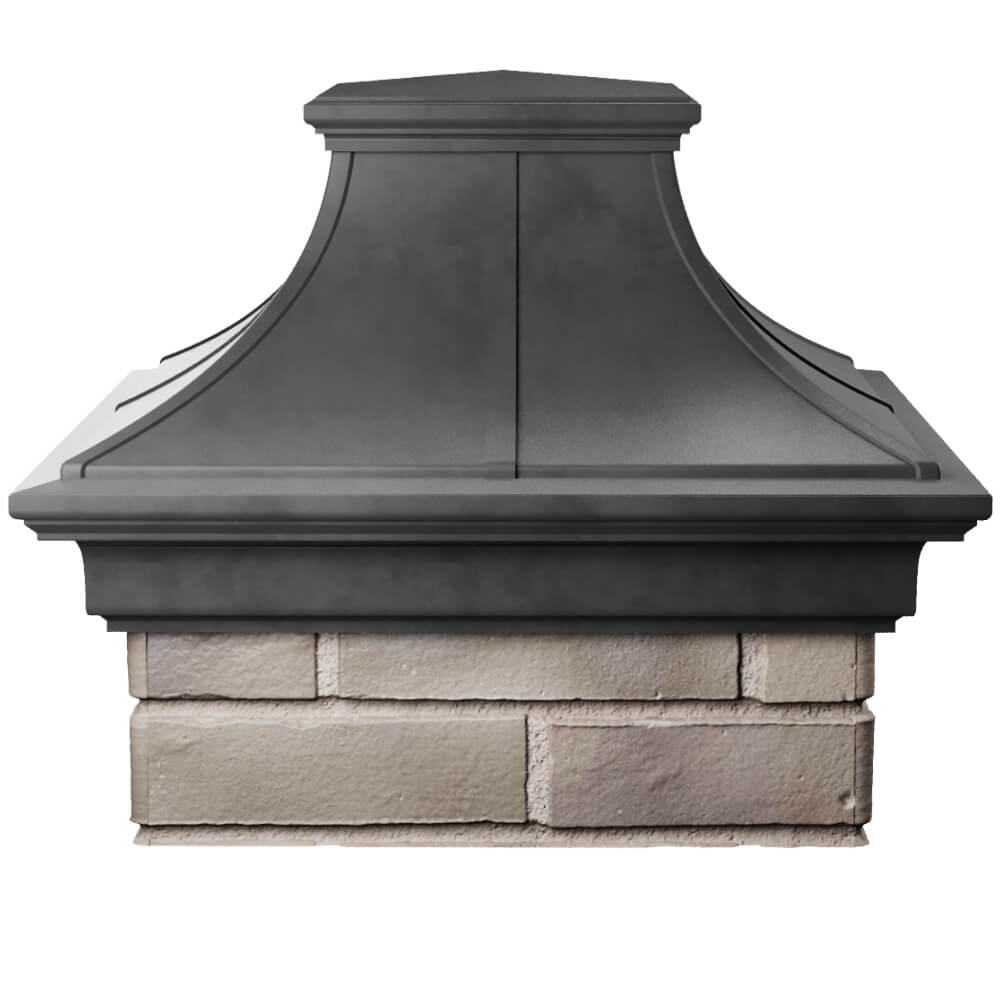 Колпак Zking Монблан Премиум Серый на столб 1.5х1.5 кирпича (385х385мм) Алушта фото