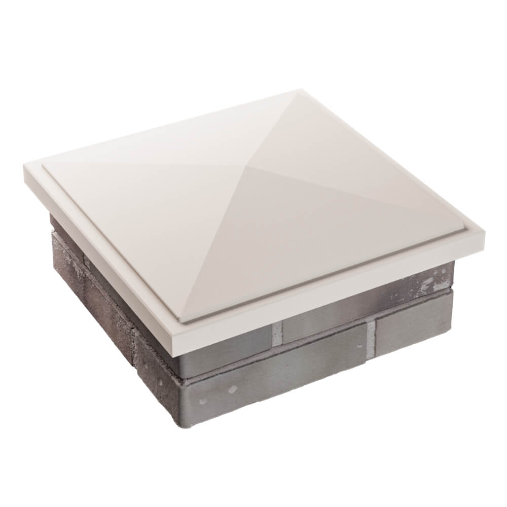 Колпак Zking БонаМоно Бежевый на столб 1.5х1.5 кирпича (385х385, 400х400мм) в Алуште фото