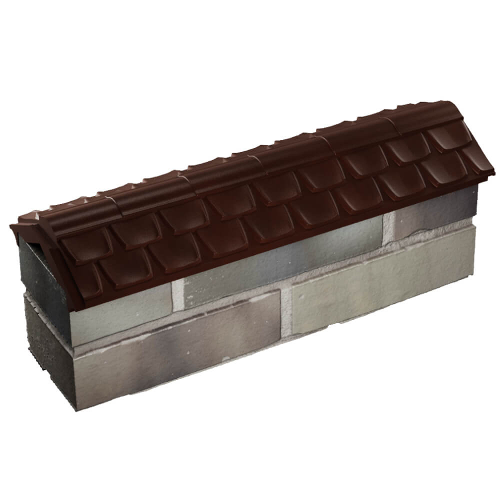 Парапет Zking Эльбрус Коричневый с посадкой на 0.5 кирпича (130мм) в Алуште фото