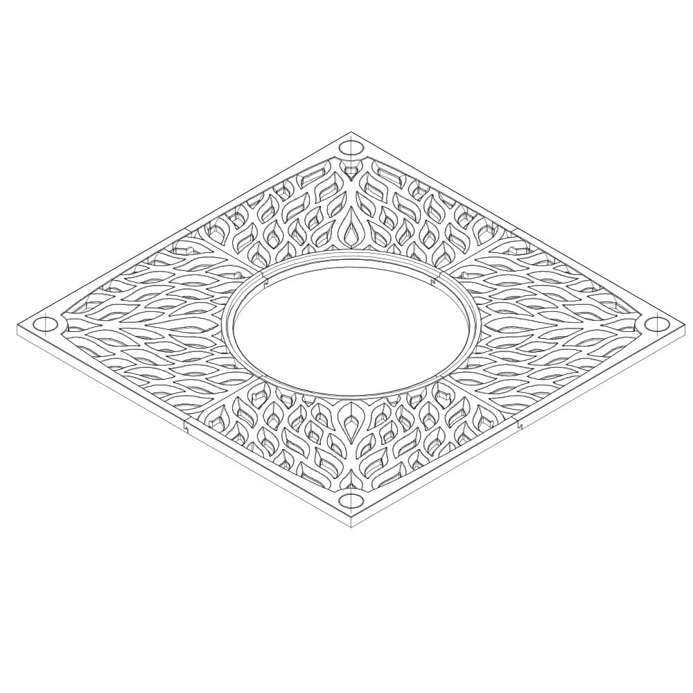 Приствольная решетка для дерева ZKING CRUST 2х2м Черная в Алуште фото