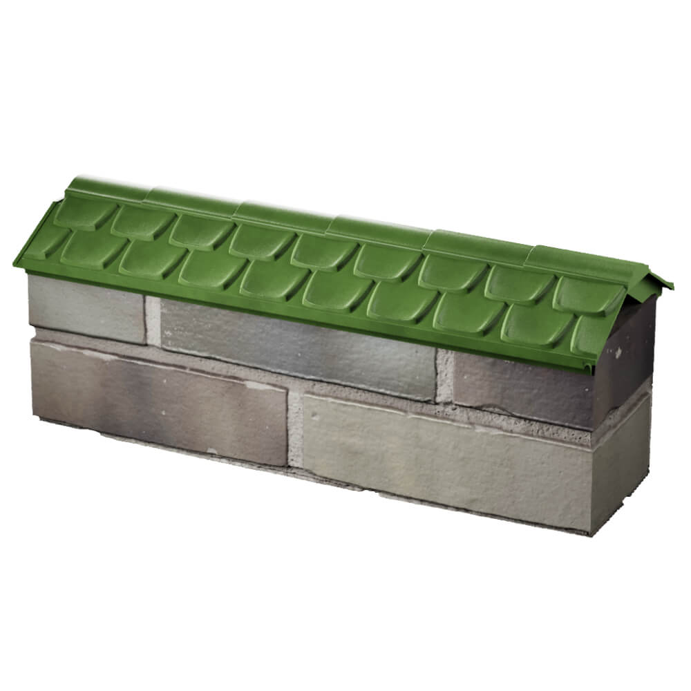 Парапет Zking Эльбрус Зеленый с посадкой на 0.5 кирпича (130мм) в Алуште фото