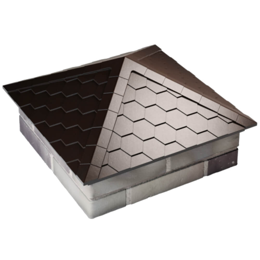 Колпак Zking Эверест Коричневый на столб 2х2 кирпича (535х535мм) Алушта фото
