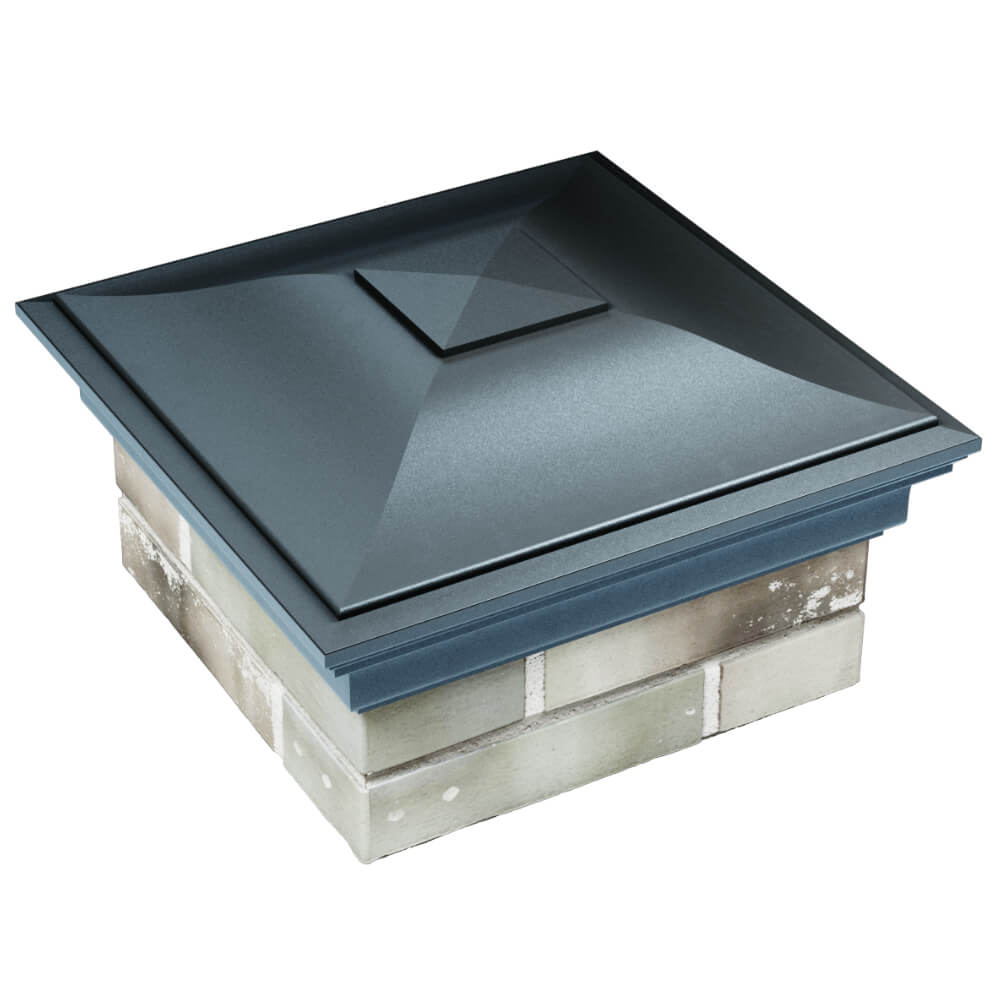 Колпак Zking Монблан Серый на столб 1.5х1.5 кирпича (385х385мм) в Алуште фото