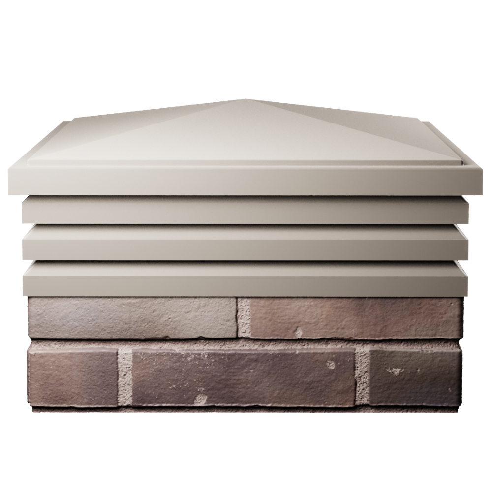 Колпак Zking Бона ХайТек Бежевый на столб 2х2 кирпича (513х513мм) Алушта фото