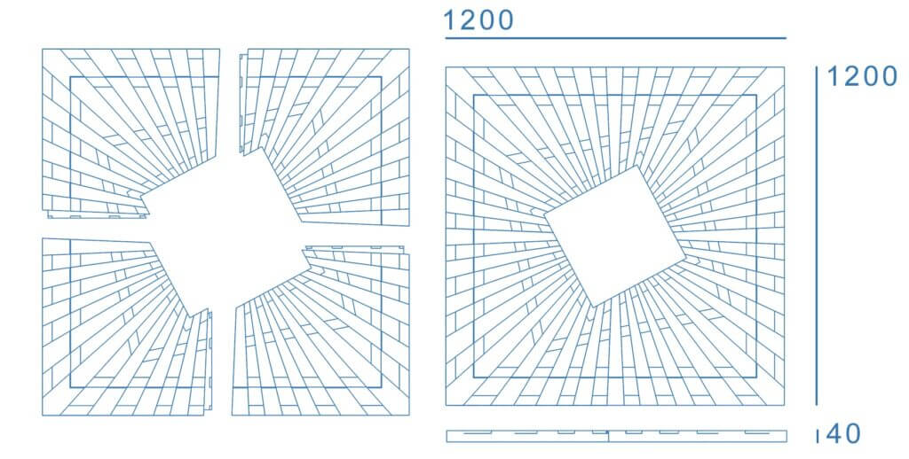 Приствольная решетка для дерева ZKING ATMOSPHERE 1.2х1.2м Черная в Алуште фото