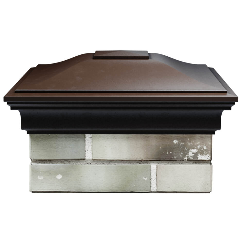 Колпак Zking Монблан Коричневый на столб 1.5х1.5 кирпича (385х385мм) Алушта фото