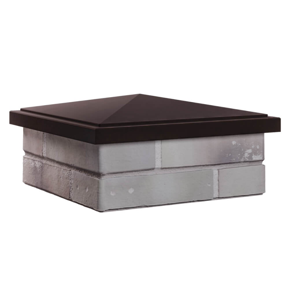 Колпак Zking БонаМоно Коричневый на столб 1.5х1.5 кирпича (385х385, 400х400мм) в Алуште фото