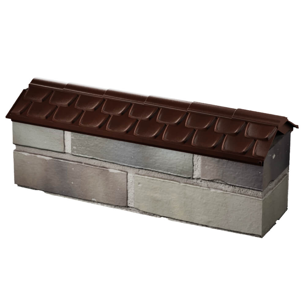 Парапет Zking Эльбрус Коричневый с посадкой на 0.5 кирпича (130мм) в Алуште фото