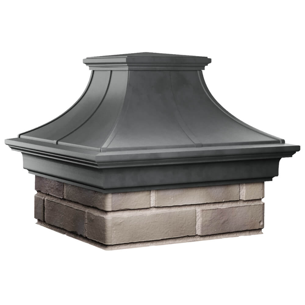 Колпак Zking Монблан Премиум Серый на столб 1.5х1.5 кирпича (385х385мм) в Алуште фото