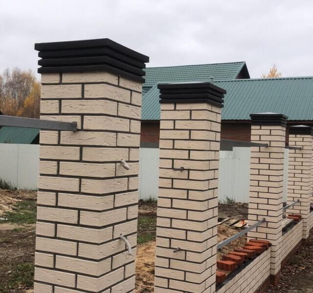 Колпак Zking Бона ХайТек Коричневый на столб 1.5х1.5 кирпича (385х385мм) в Алуште фото