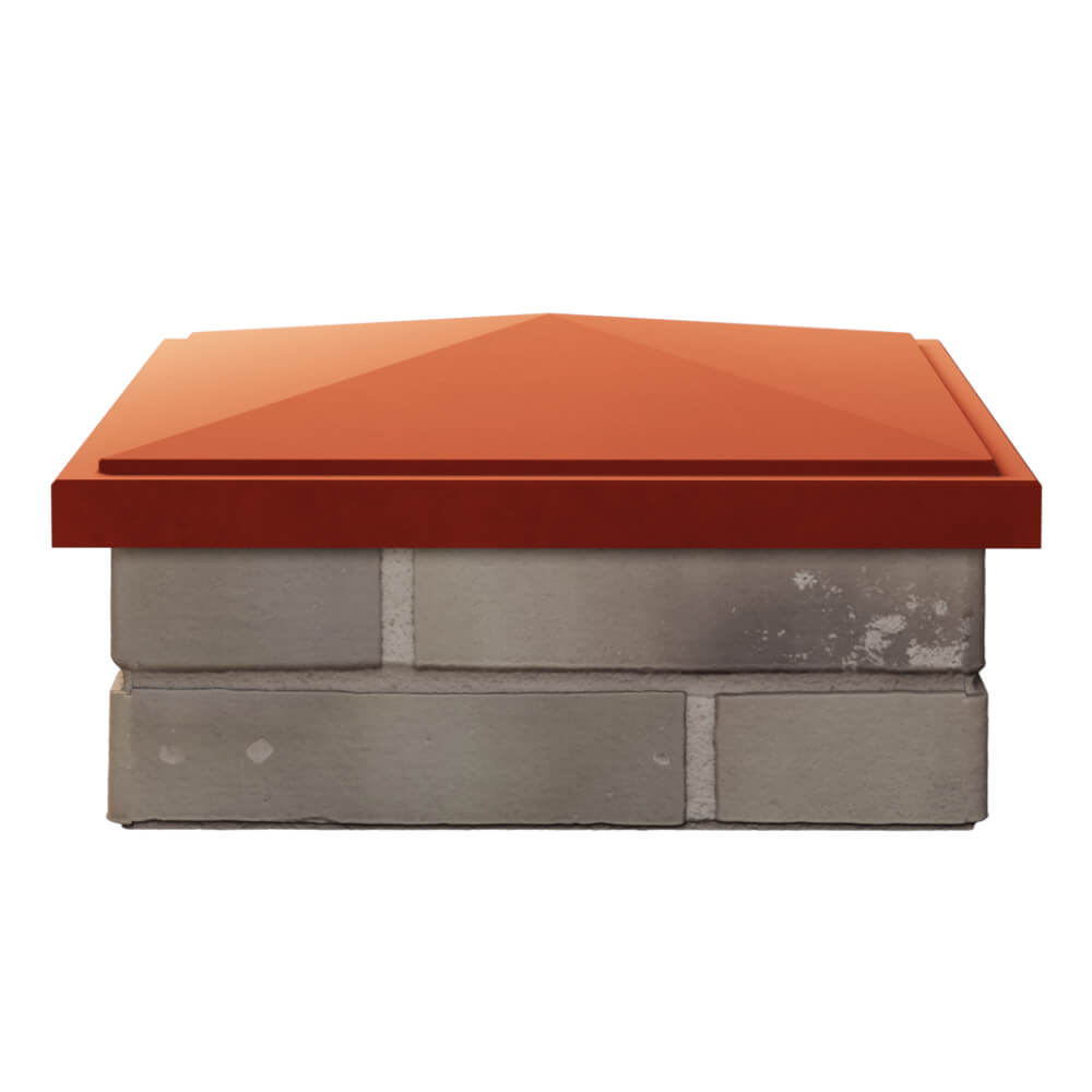 Колпак Zking БонаМоно Красный на столб 1.5х1.5 кирпича (385х385, 400х400мм) Алушта фото