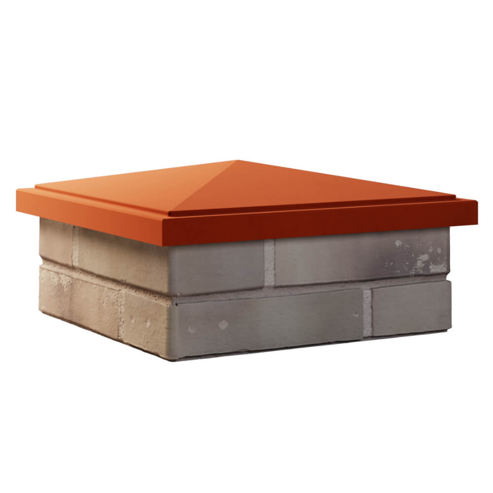 Колпак Zking БонаМоно Красный на столб 1.5х1.5 кирпича (385х385, 400х400мм) в Алуште фото