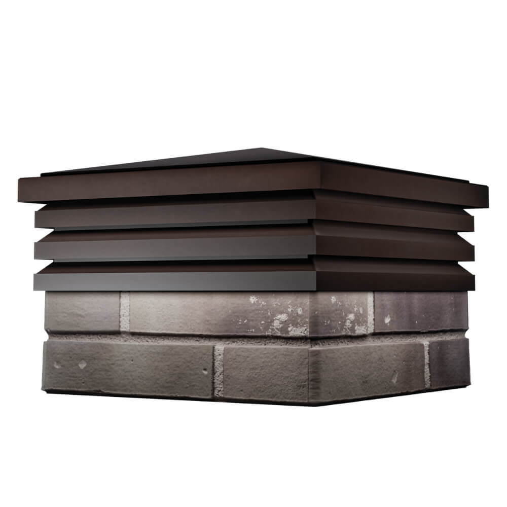 Колпак Zking Бона ХайТек Коричневый на столб 1.5х1.5 кирпича (385х385мм) в Алуште фото