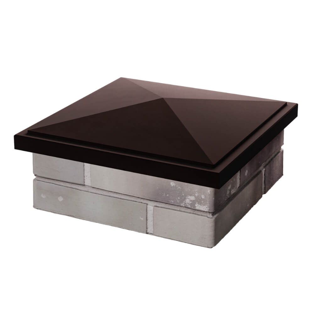 Колпак Zking БонаМоно Коричневый на столб 1.5х1.5 кирпича (385х385, 400х400мм) в Алуште фото