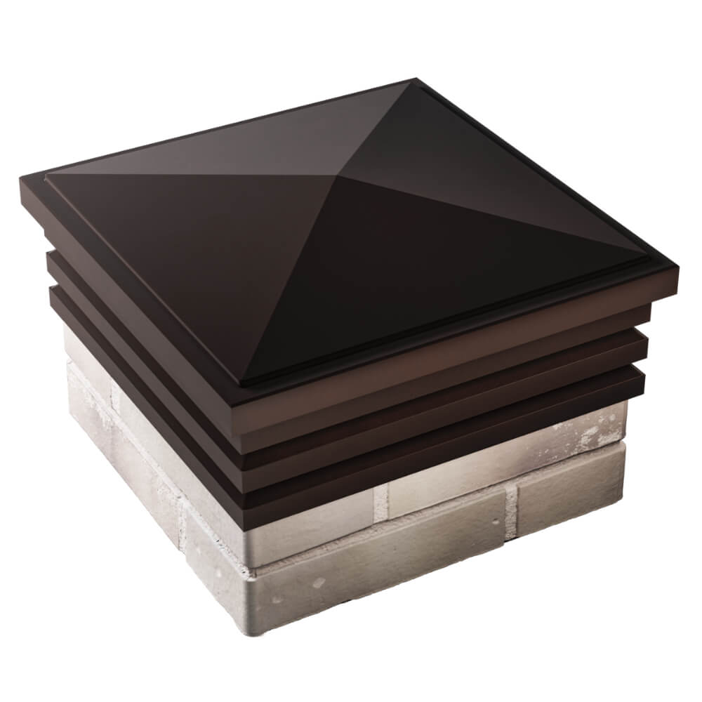 Колпак Zking Бона ХайТек Коричневый на столб 1.5х1.5 кирпича (385х385мм) в Алуште фото