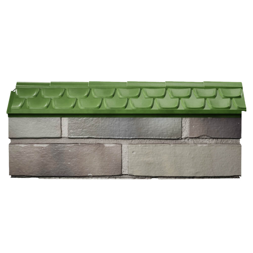 Парапет Zking Эльбрус Зеленый с посадкой на 0.5 кирпича (130мм) в Алуште фото