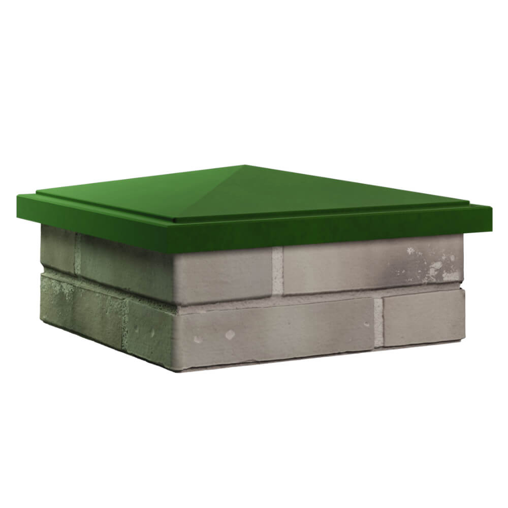 Колпак Zking БонаМоно Зеленый на столб 1.5х1.5 кирпича (385х385, 400х400мм) в Алуште фото