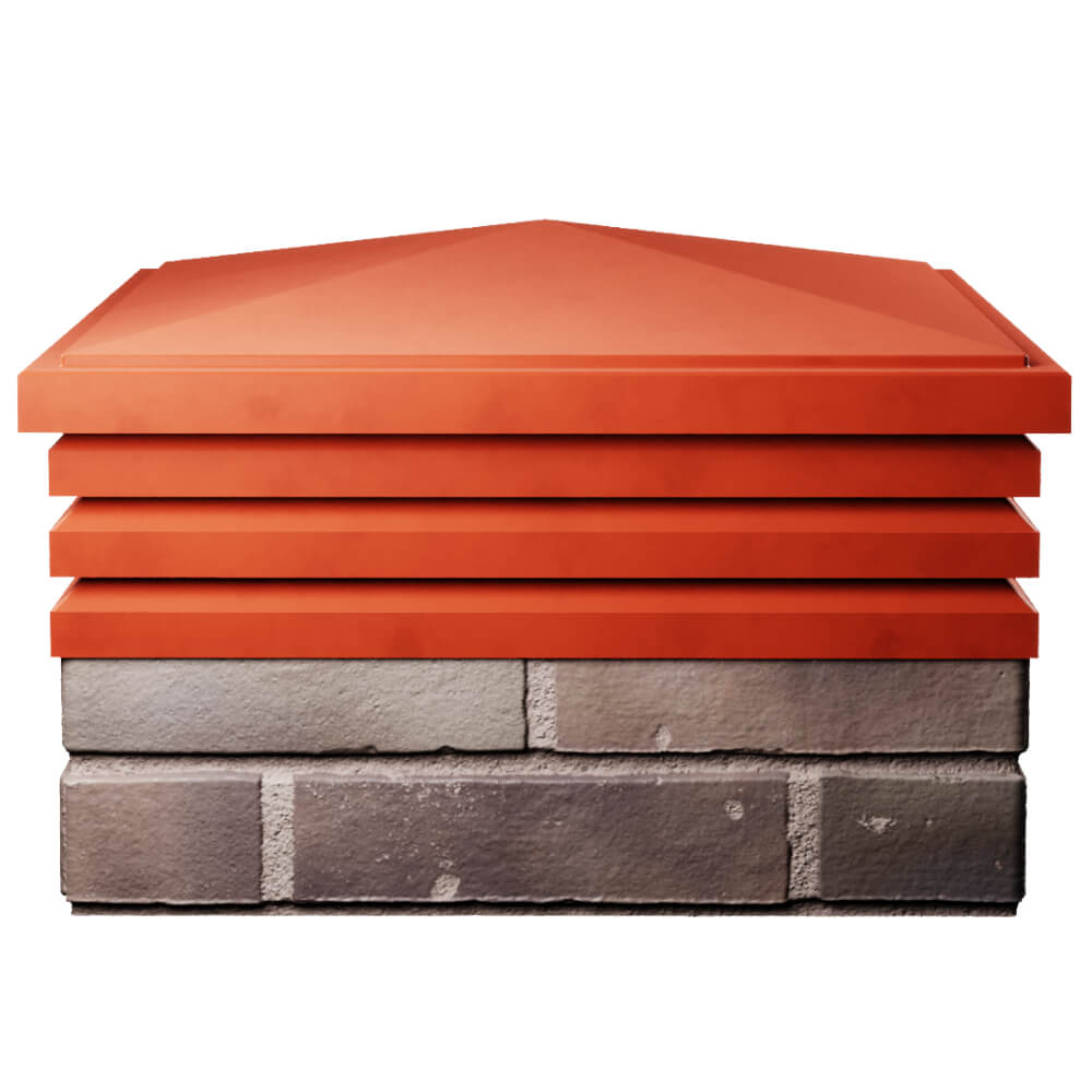 Колпак Zking Бона ХайТек Красный на столб 2х2 кирпича (513х513мм) Алушта фото