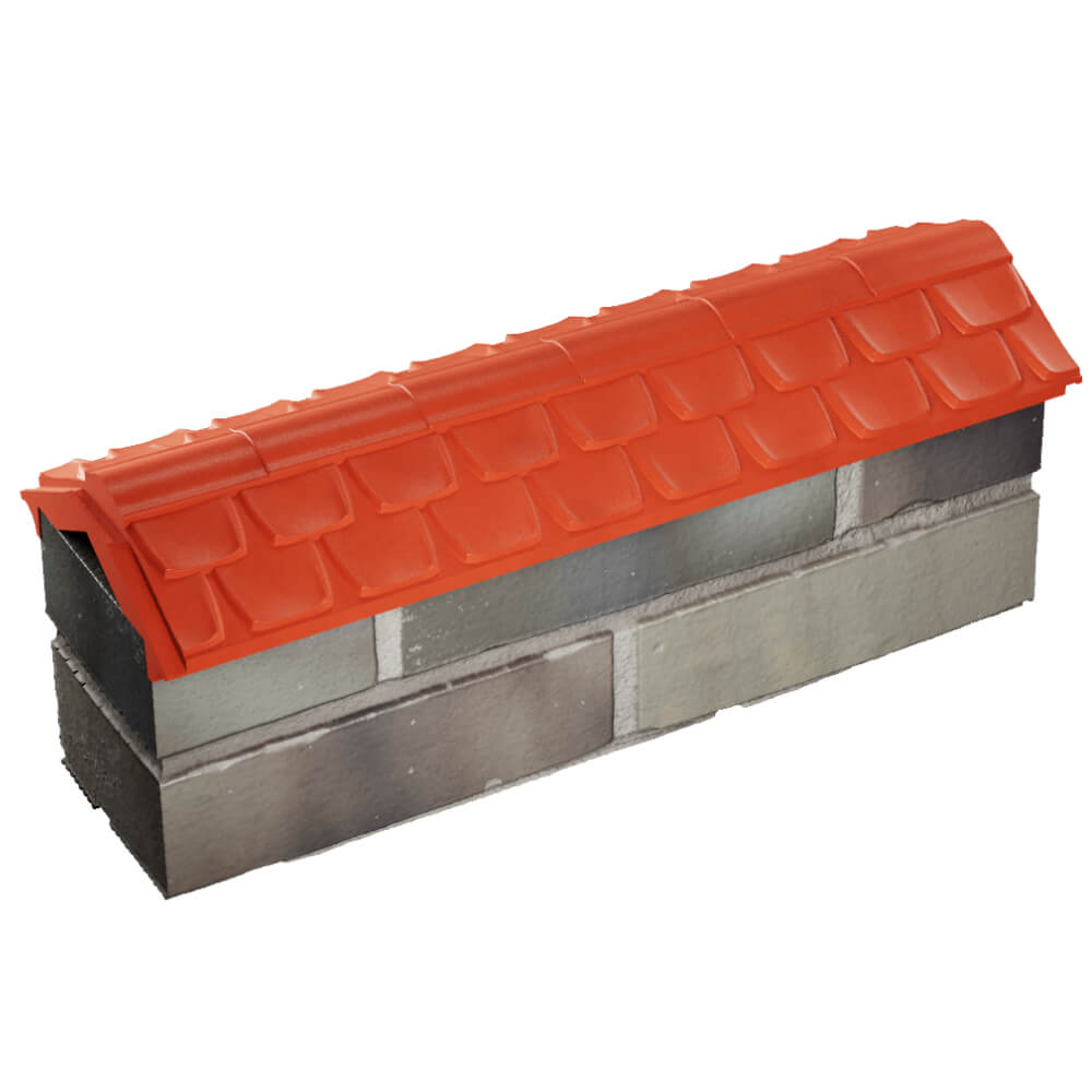 Парапет Zking Эльбрус Красный с посадкой на 0.5 кирпича (130мм) в Алуште фото