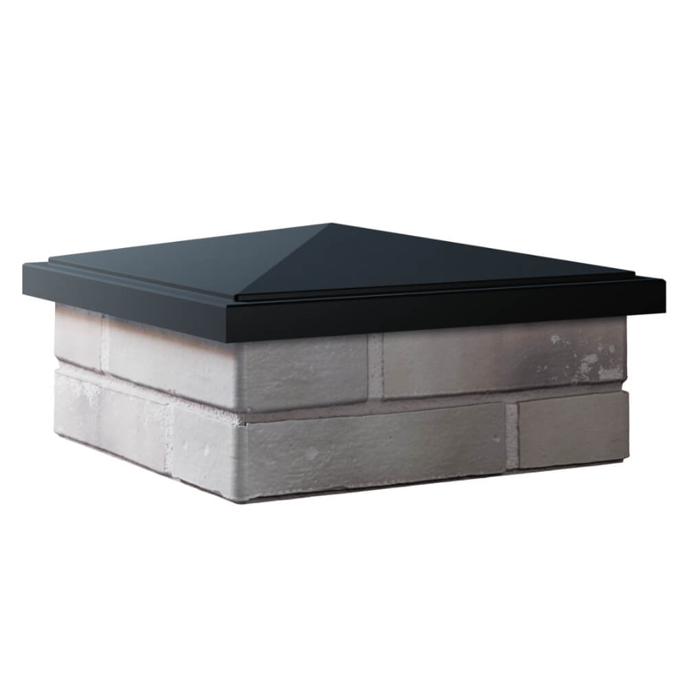 Колпак Zking БонаМоно Черный на столб 1.5х1.5 кирпича (385х385, 400х400мм) в Алуште фото