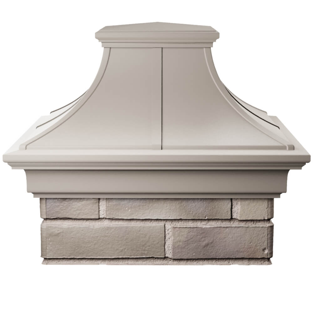 Колпак Zking Монблан Премиум Бежевый на столб 1.5х1.5 кирпича (385х385мм) Алушта фото