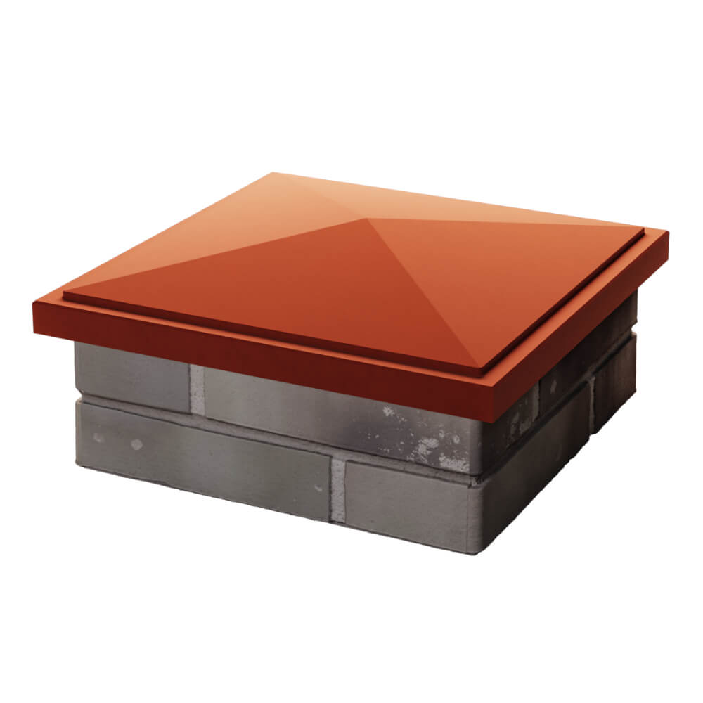 Колпак Zking БонаМоно Красный на столб 1.5х1.5 кирпича (385х385, 400х400мм) в Алуште фото