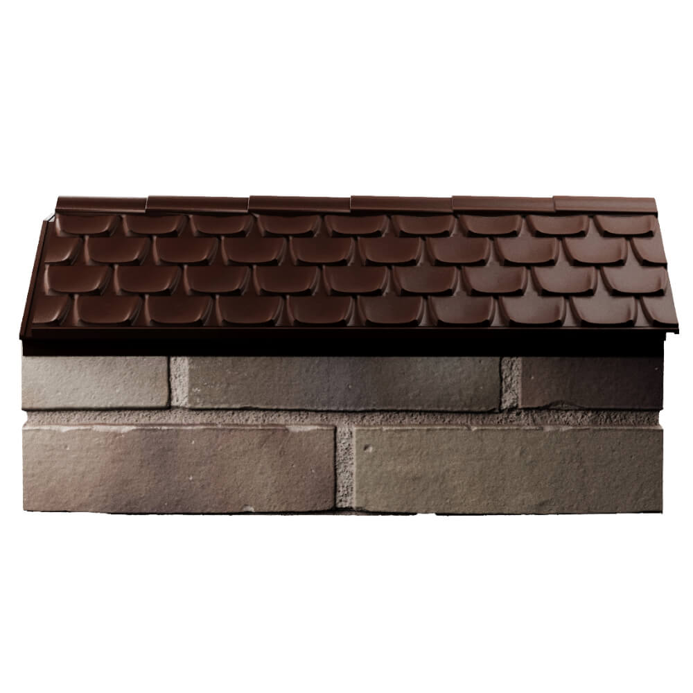 Парапет Zking Эльбрус Коричневый с посадкой на 1 кирпич (255мм) в Алуште фото