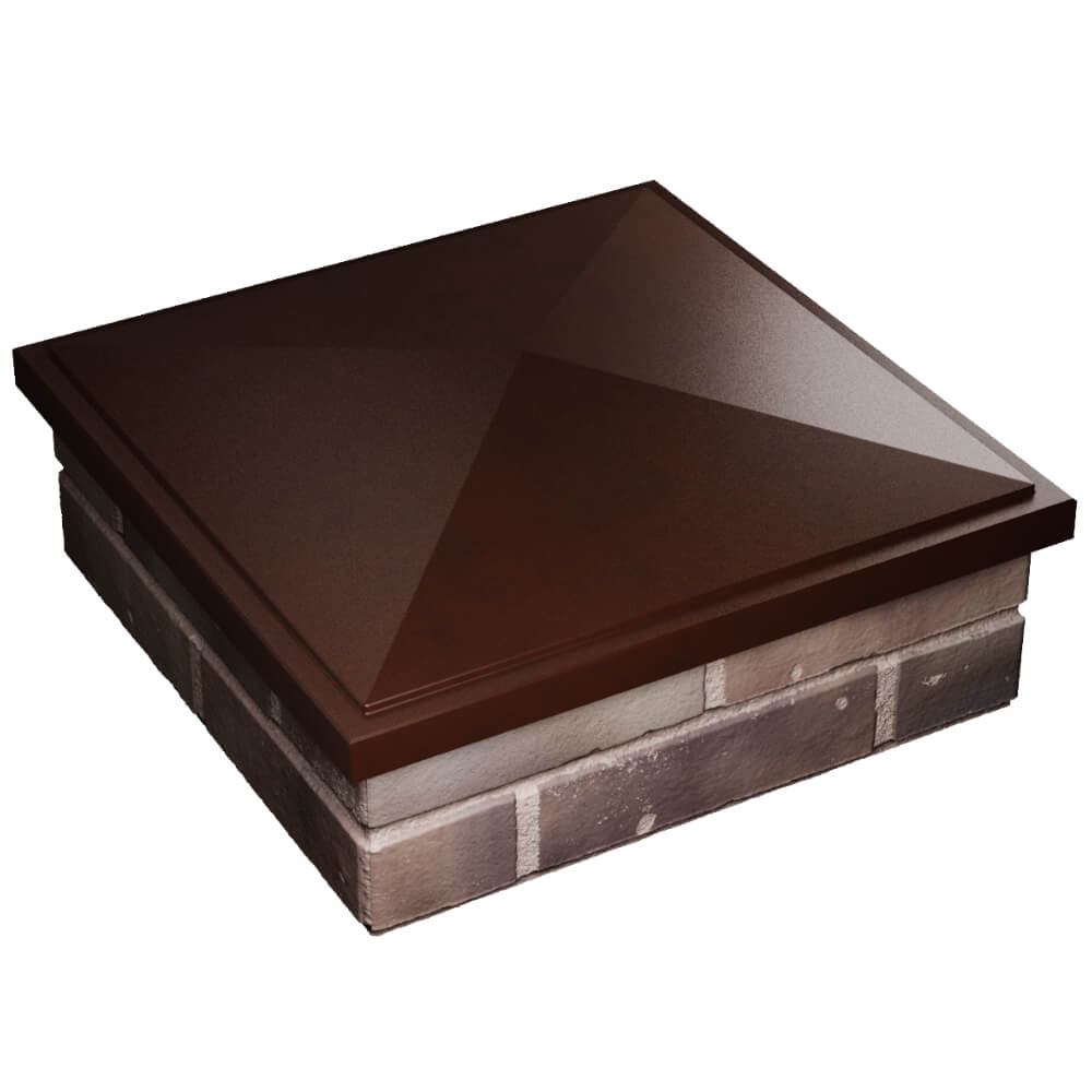 Колпак Zking БонаМоно Коричневый на столб 2х2 кирпича (515х515, 530х530мм) в Алуште фото