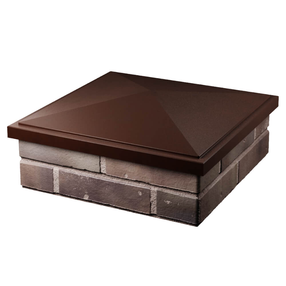 Колпак Zking БонаМоно Коричневый на столб 2х2 кирпича (515х515, 530х530мм) в Алуште фото