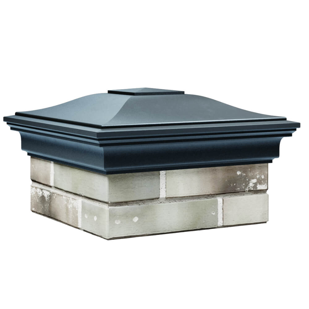 Колпак Zking Монблан Серый на столб 1.5х1.5 кирпича (385х385мм) в Алуште фото