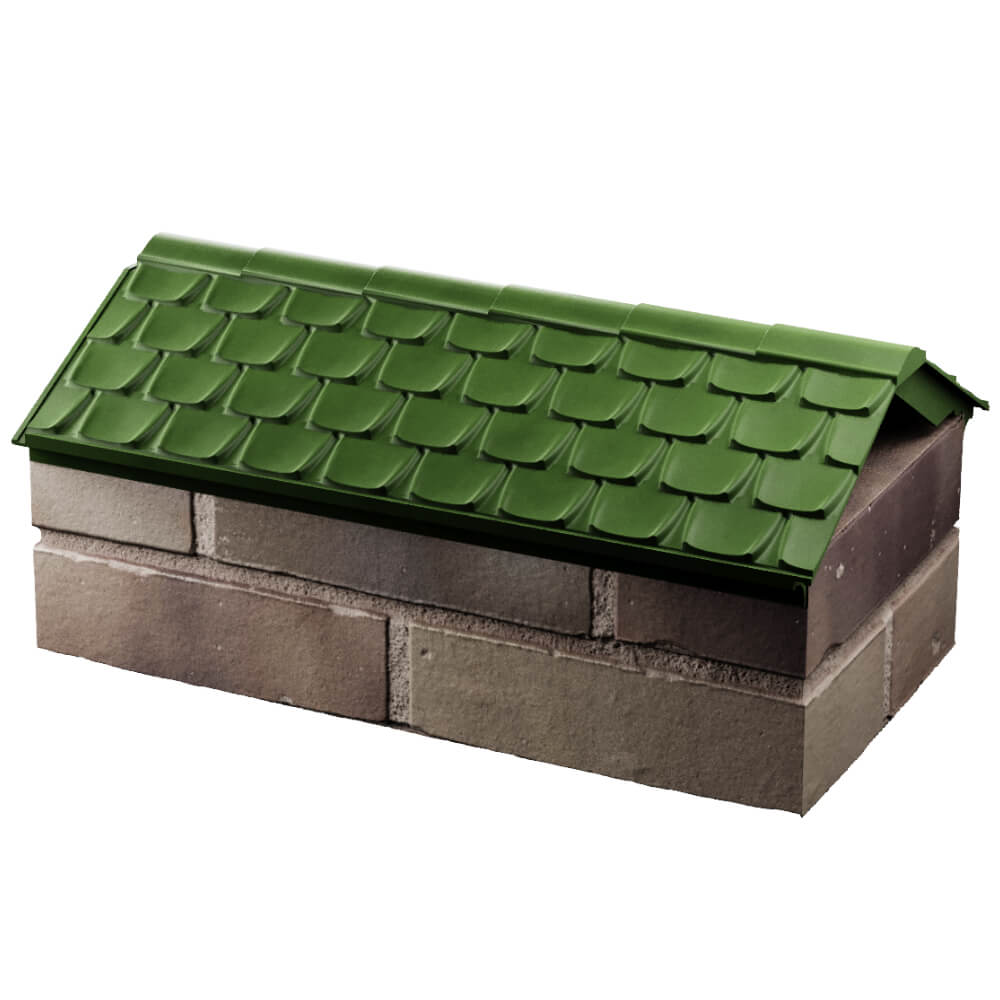 Парапет Zking Эльбрус Зеленый с посадкой на 1 кирпич (255мм) в Алуште фото