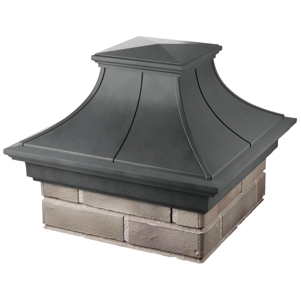 Колпак Zking Монблан Премиум Серый на столб 1.5х1.5 кирпича (385х385мм) в Алуште фото