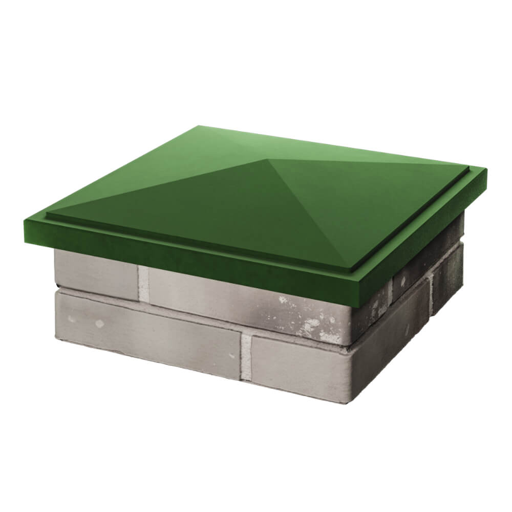 Колпак Zking БонаМоно Зеленый на столб 1.5х1.5 кирпича (385х385, 400х400мм) в Алуште фото