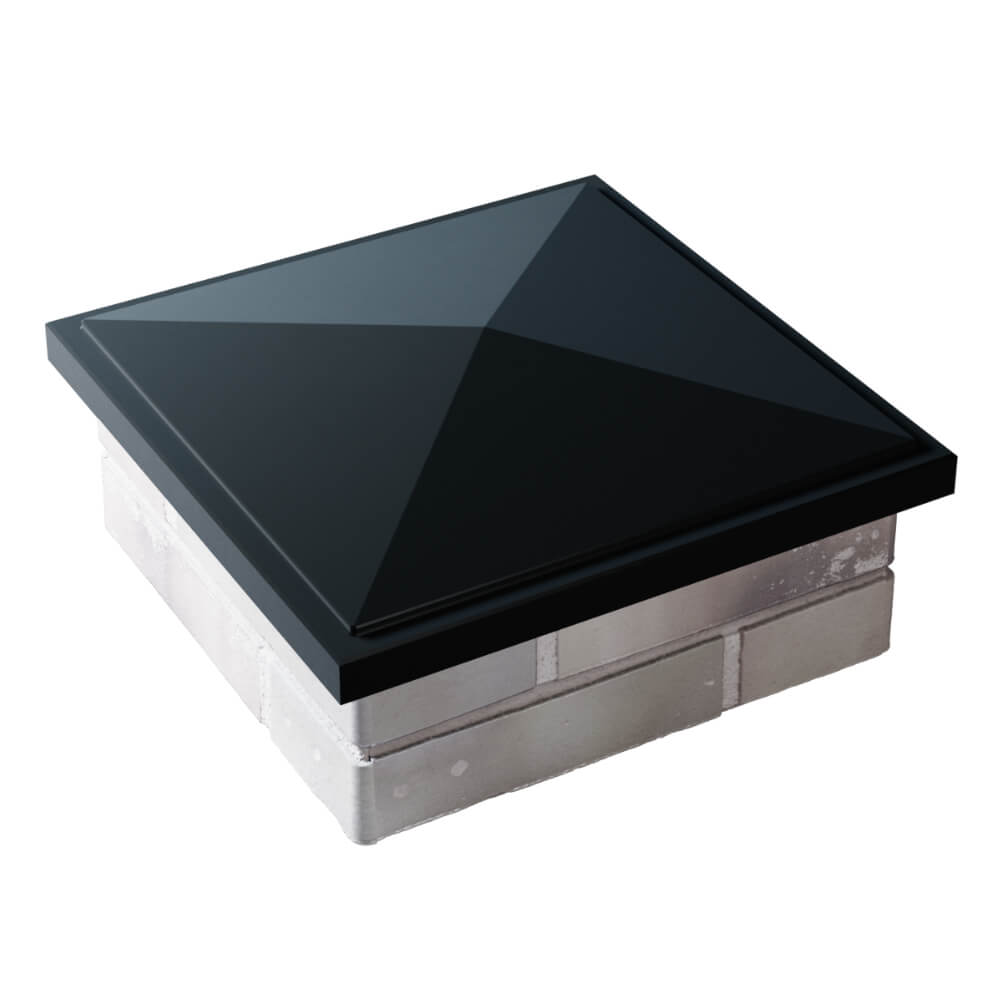 Колпак Zking БонаМоно Черный на столб 1.5х1.5 кирпича (385х385, 400х400мм) в Алуште фото