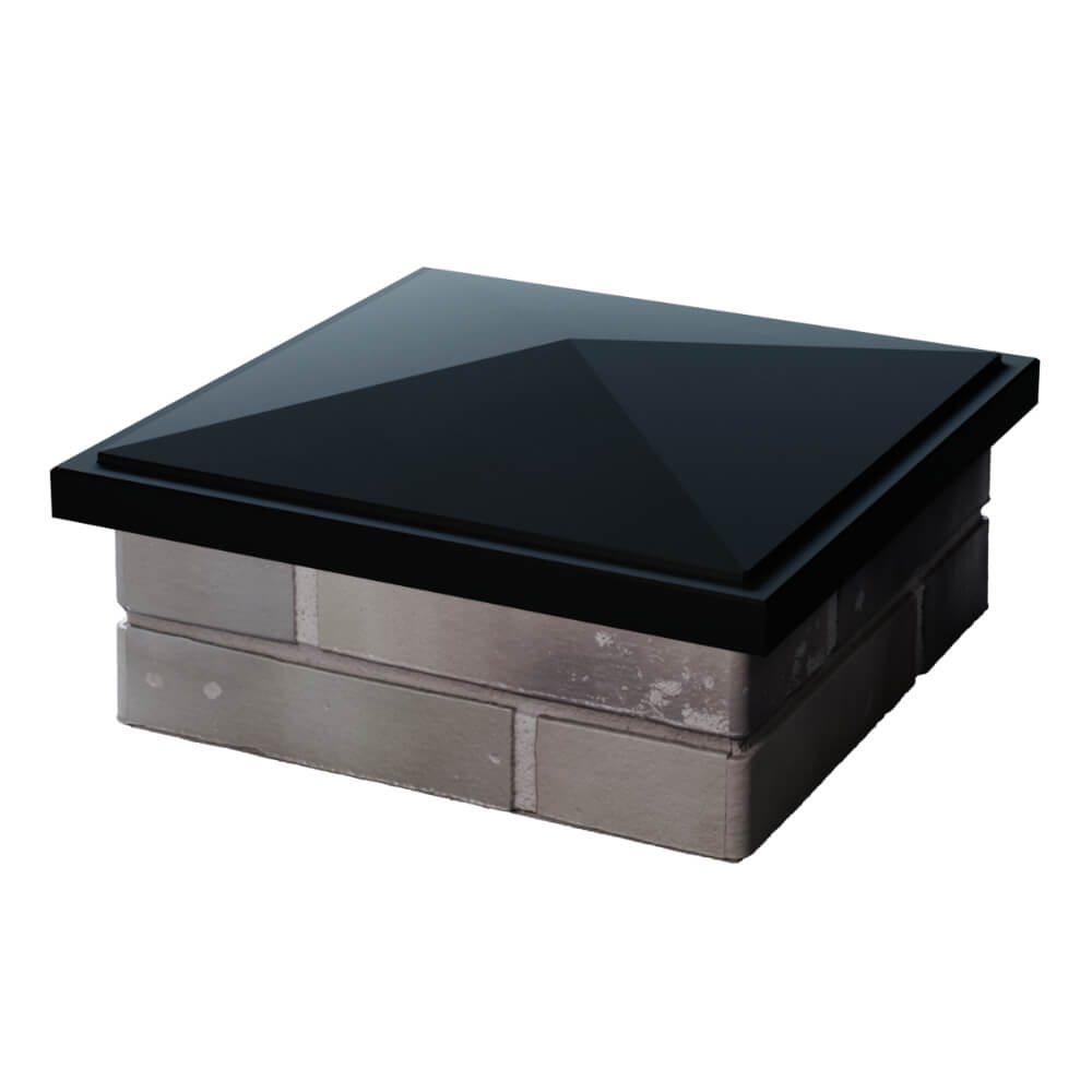 Колпак Zking БонаМоно Черный на столб 1.5х1.5 кирпича (385х385, 400х400мм) в Алуште фото