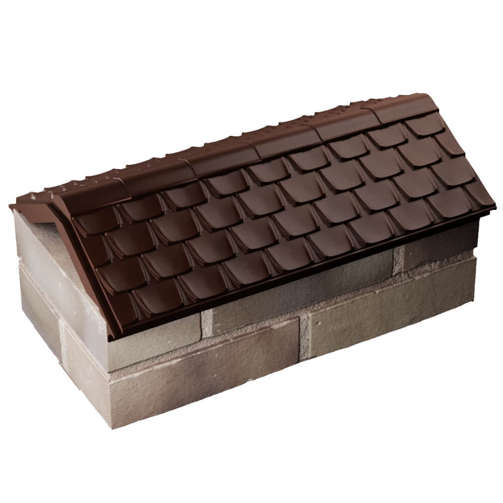 Парапет Zking Эльбрус Коричневый с посадкой на 1 кирпич (255мм) в Алуште фото