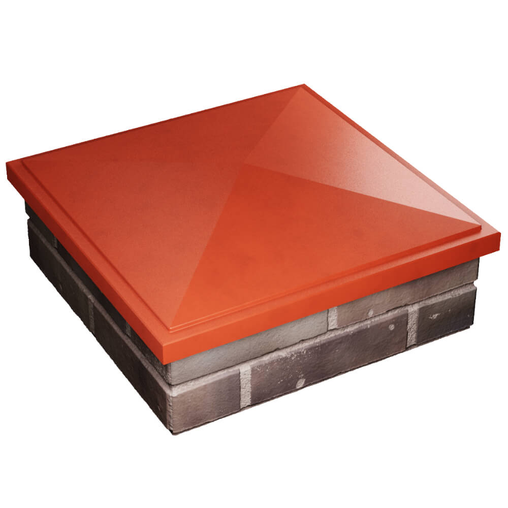 Колпак Zking БонаМоно Красный на столб 2х2 кирпича (515х515, 530х530мм) в Алуште фото