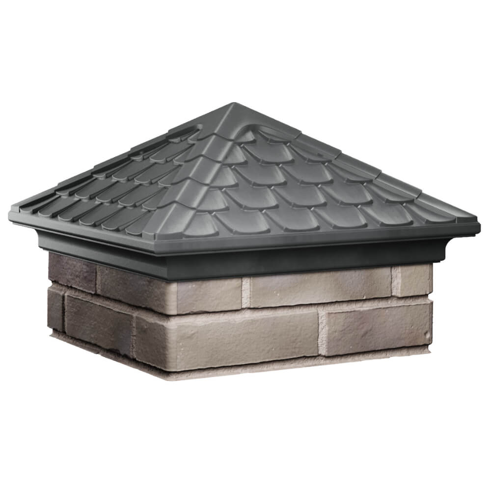 Колпак Zking Эльбрус Серый на столб 1.5х1.5 кирпича (385х385мм) в Алуште фото