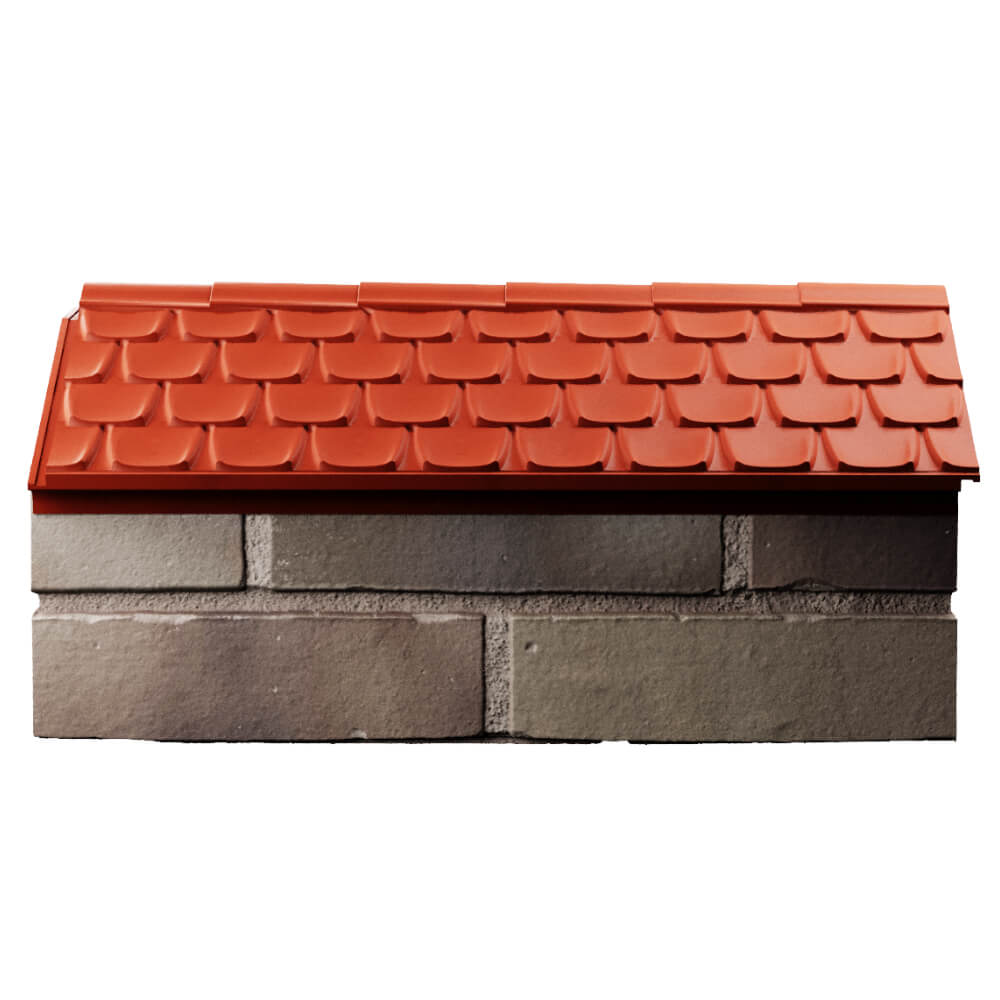 Парапет Zking Эльбрус Красный с посадкой на 1 кирпич (255мм) в Алуште фото
