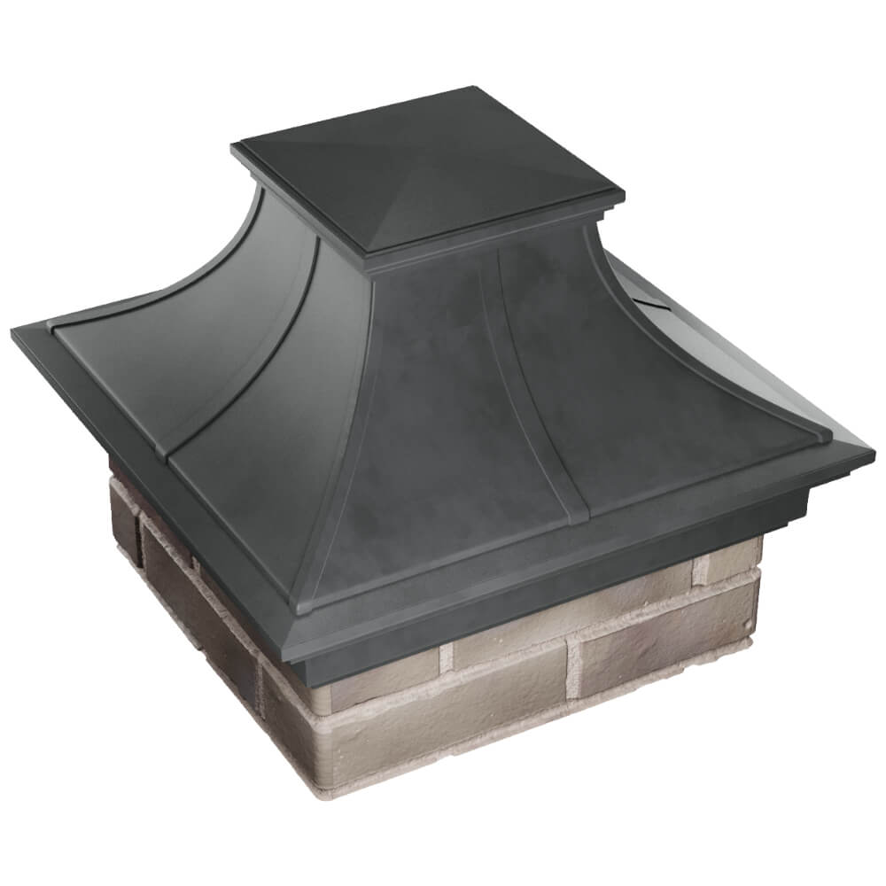 Колпак Zking Монблан Премиум Серый на столб 1.5х1.5 кирпича (385х385мм) в Алуште фото