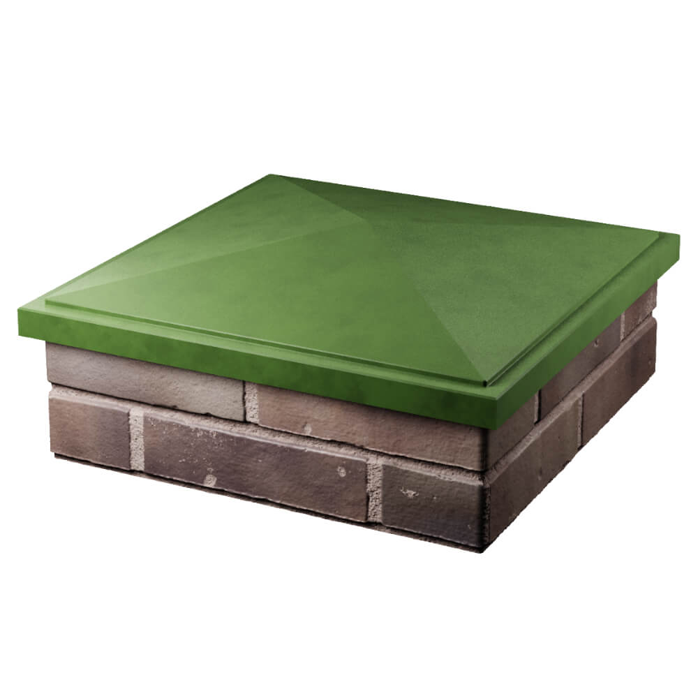 Колпак Zking БонаМоно Зеленый на столб 2х2 кирпича (515х515, 530х530мм) в Алуште фото