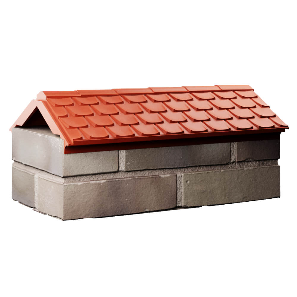 Парапет Zking Эльбрус Красный с посадкой на 1 кирпич (255мм) Алушта фото